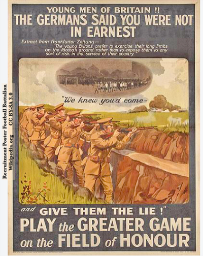 Recruitment Poster Football Battalions - Wikipedia