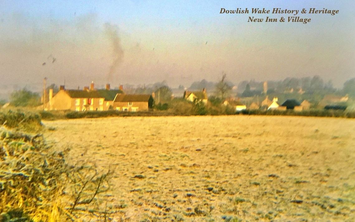 A look across the fields in 60s,  New Inn and site of old Trap House.