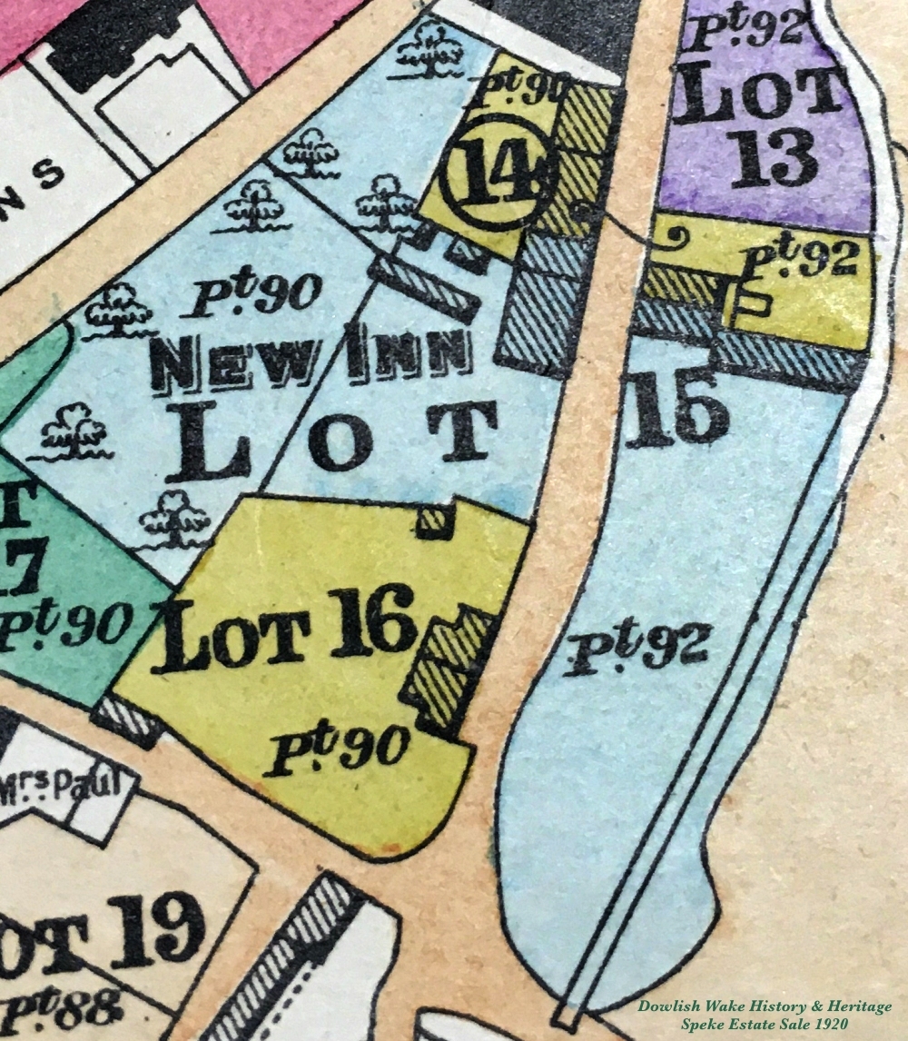 Descriptive Map of Lot 15 - New Inn - Dowlish Wake