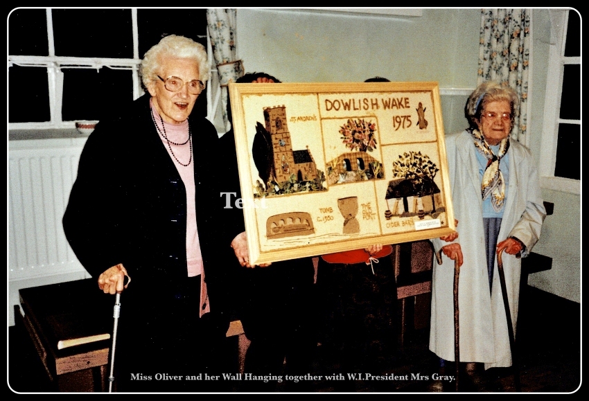 Miss Oliver artist with her Wall Hanging