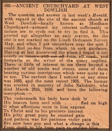 News Cutting 1925 