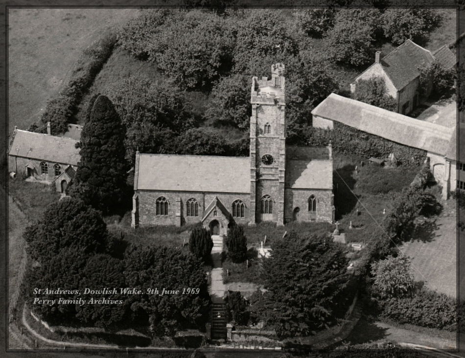 Taken from Helicopter June 1969 - St Andrews In Dowlish Wake