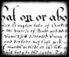 Sample Text 1665 Will of Thomas Plimpton