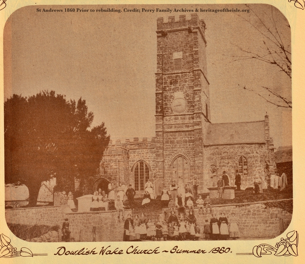 St Andrews prior to Benjamin Speke rebuilding the church.