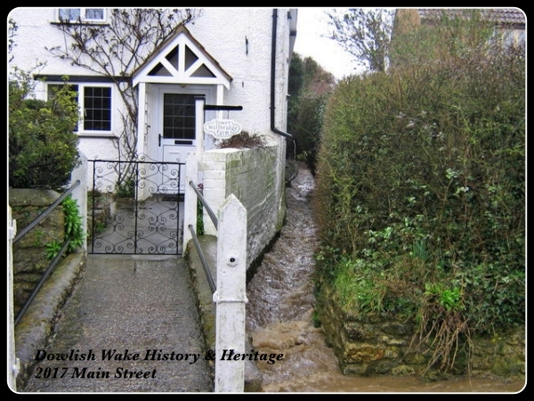 Stream Alongside Cottage in Main Street in 2017