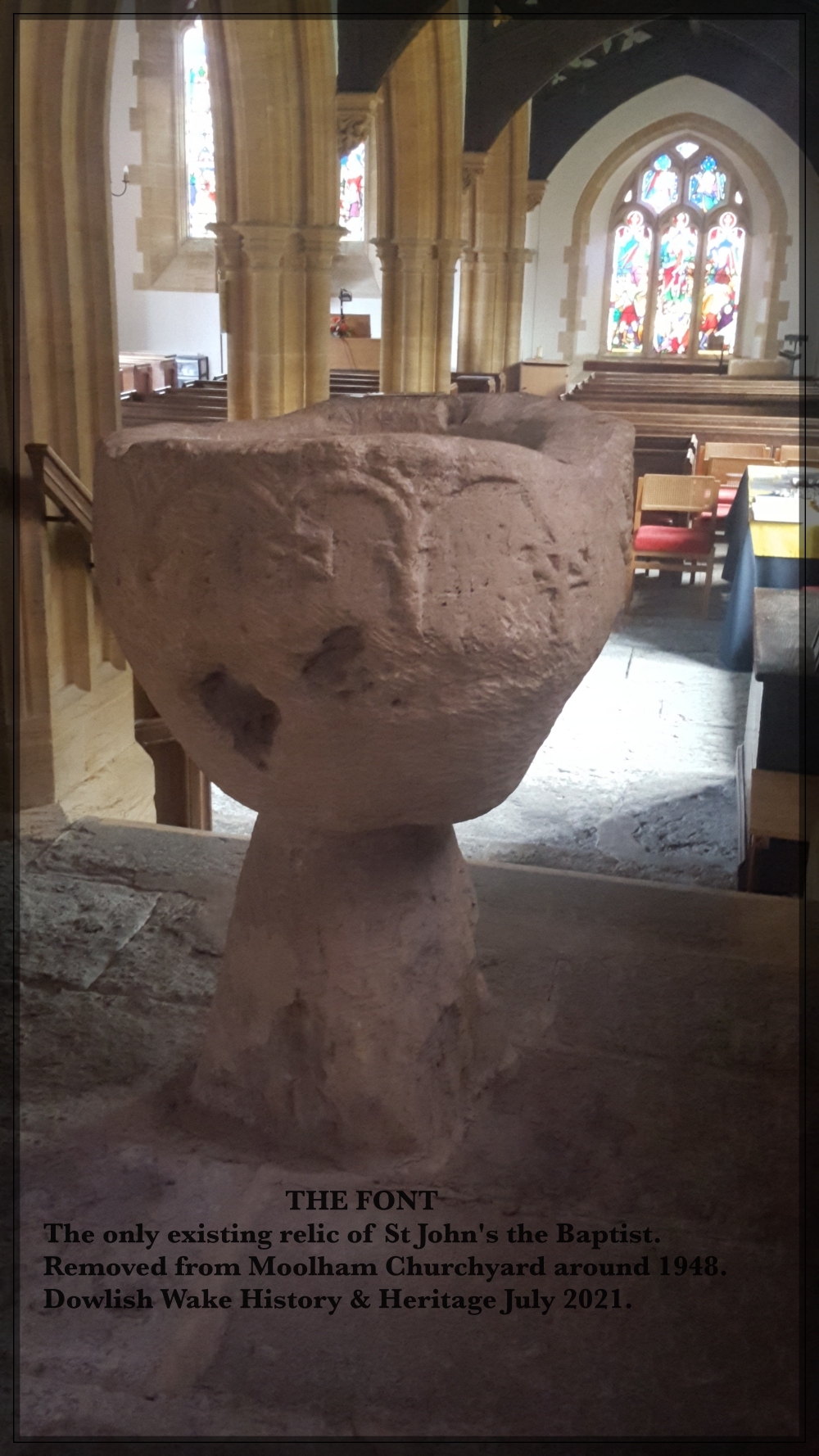 The Font previously at St John&#39;s the Baptist at West Dowlish