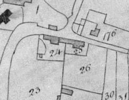 Tithe Commutation Map [1840] Showing the building now called Mount Cottage [24]