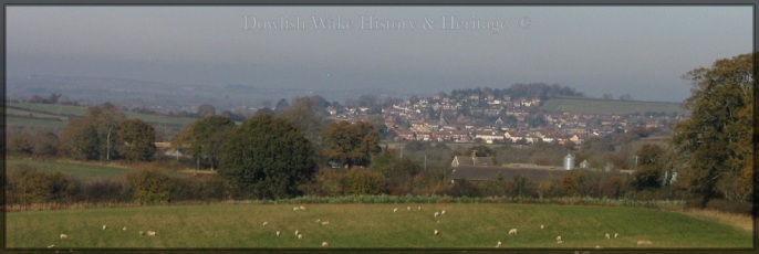 View from Cricket Malherbie looking to Ilminster, Oxenford is hidden behind trees.